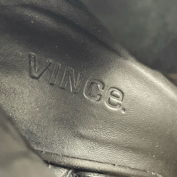 Vince Soft Black Leather Strap Inside Zip D’orsay Pumps Heels 8 1/2 - Picture 3 of 8